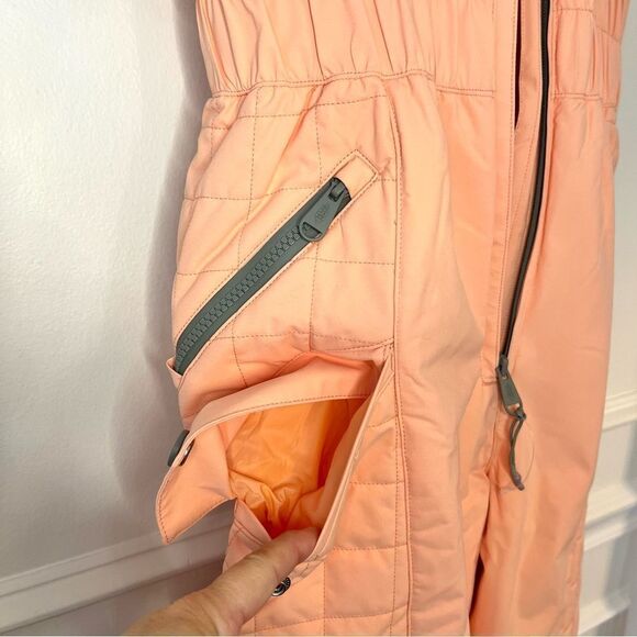 Free People All Prepped Ski Bib Waterproof Pants With Suspenders, Watermelon NEW - Picture 13 of 13